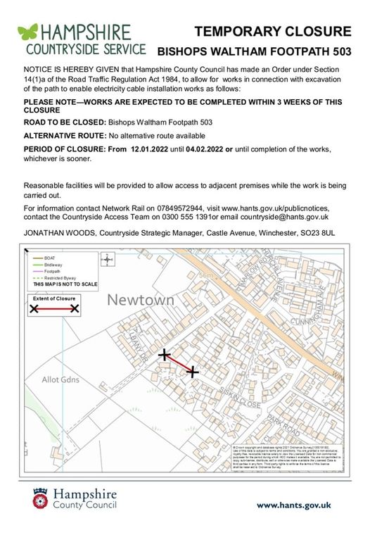 Footpath Closure