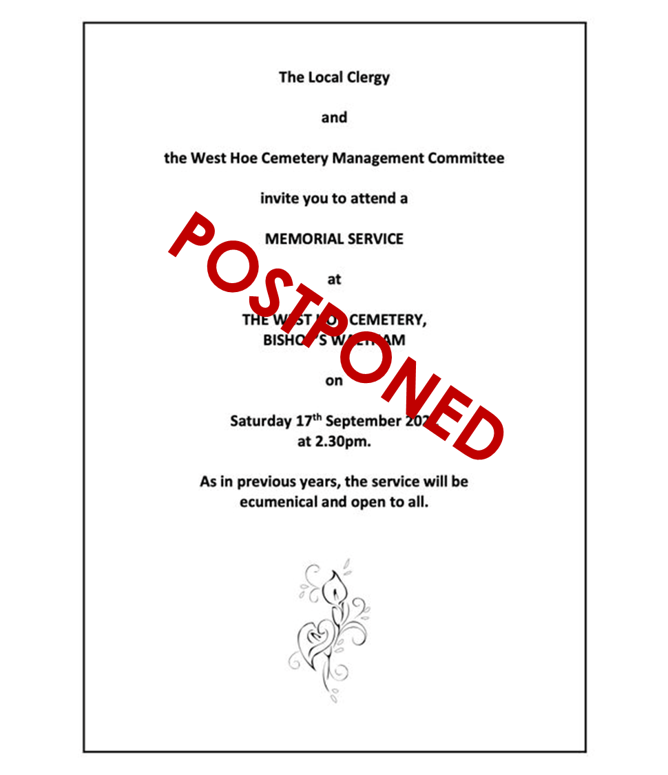Memorial Service Postponed