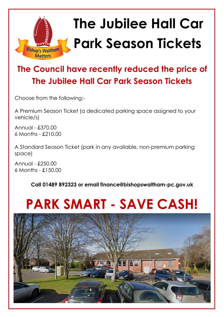 Jubilee Hall Car Park Season Tickets