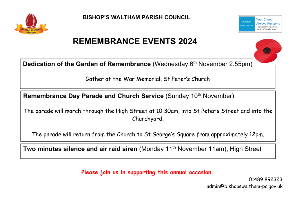 Remembrance Events 2024