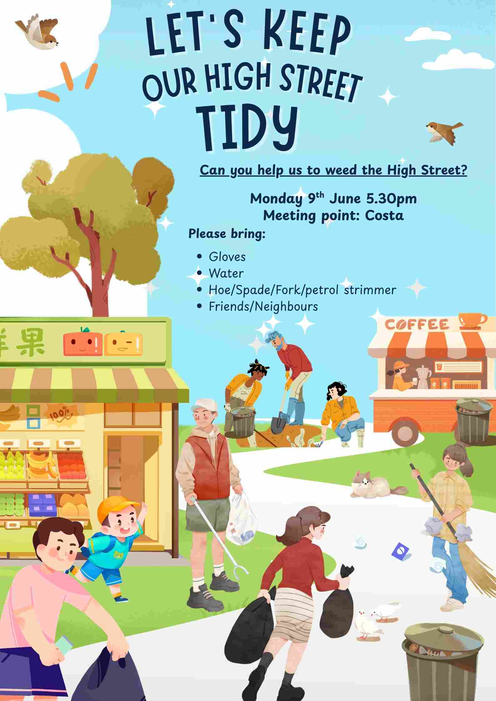 Can you help to weed our High Street?