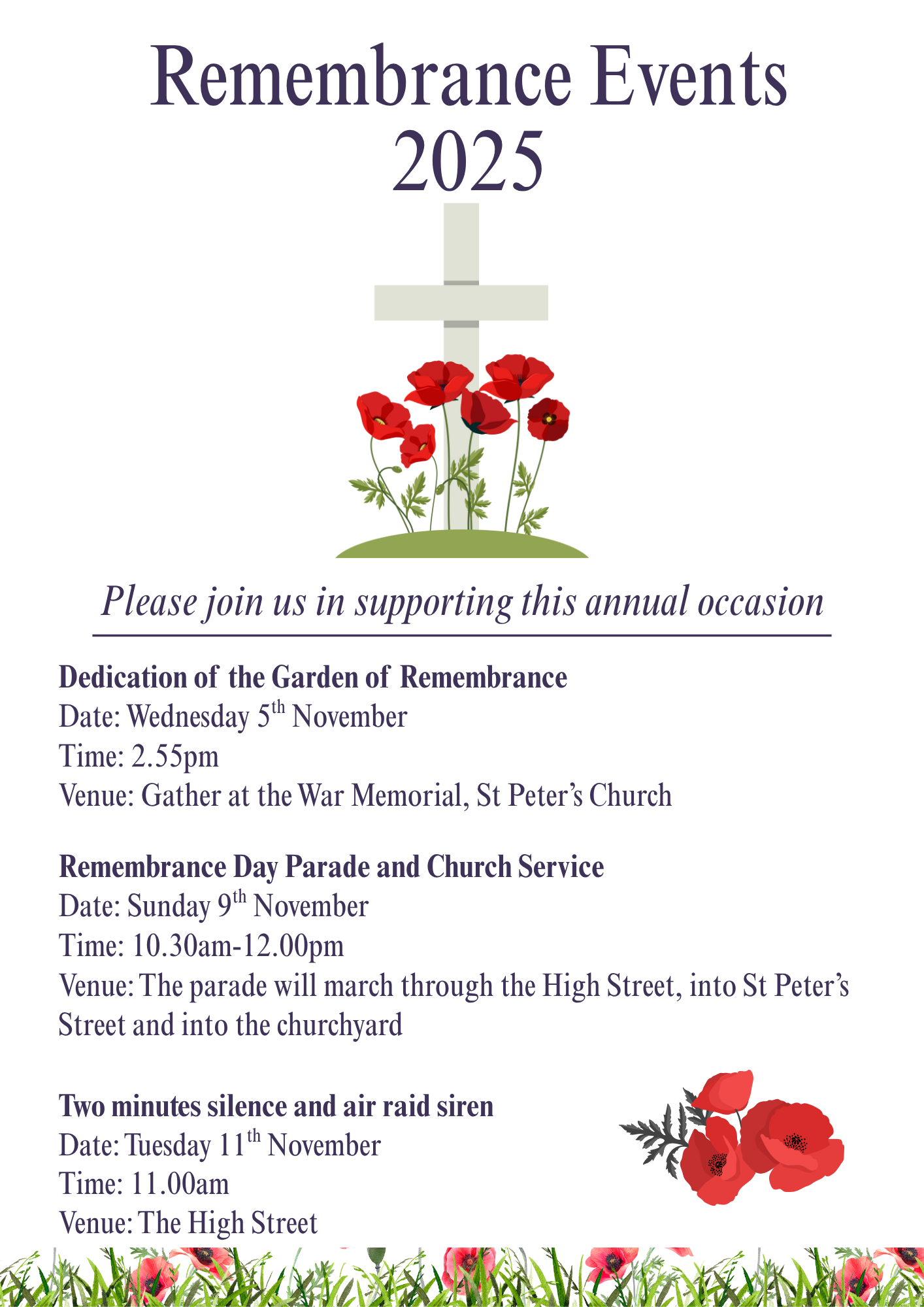 Remembrance Events 2025