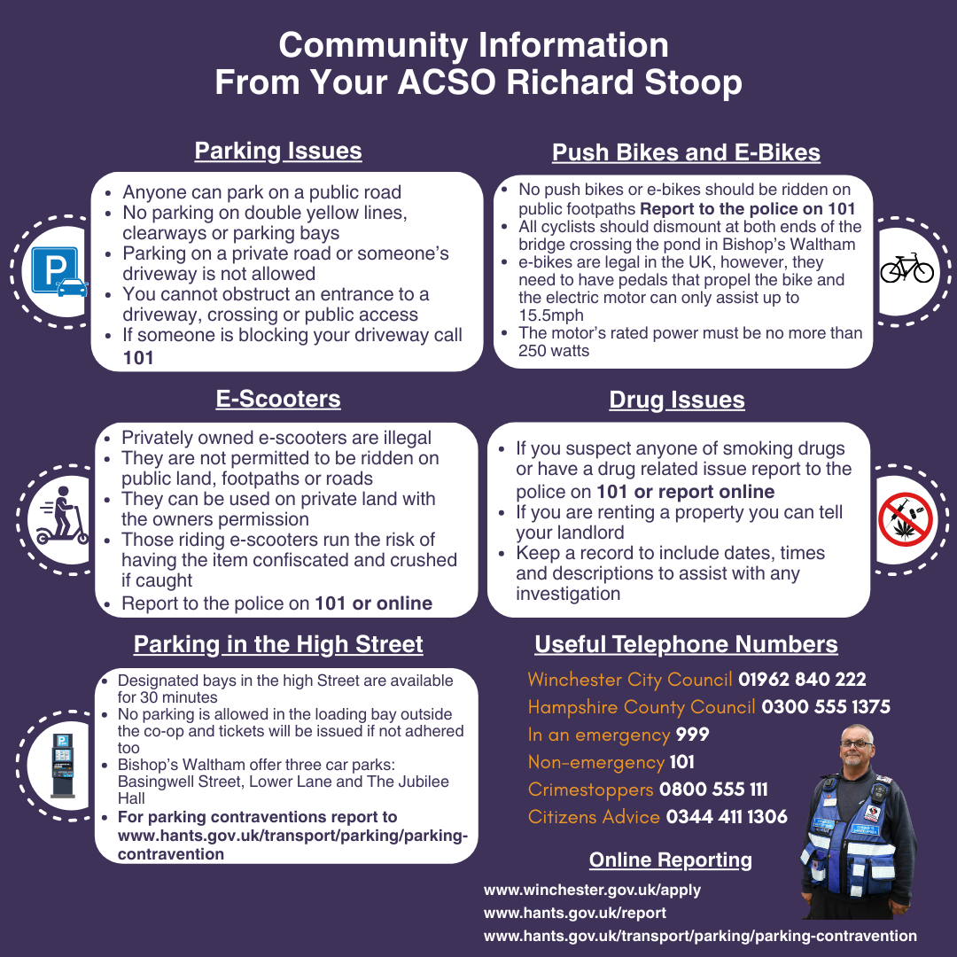 Community Information from Your ACSO Richard Stoop