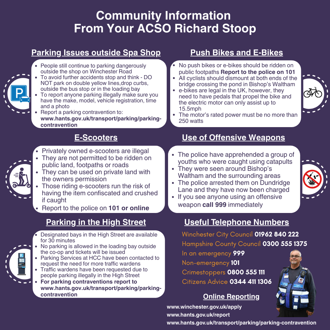 Community Information from Your ACSO Richard Stoop