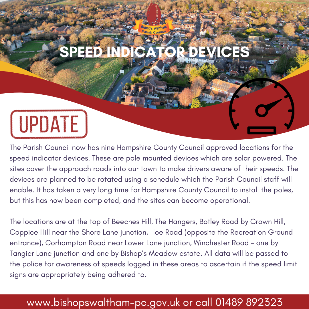 Speed Indicator Devices Update