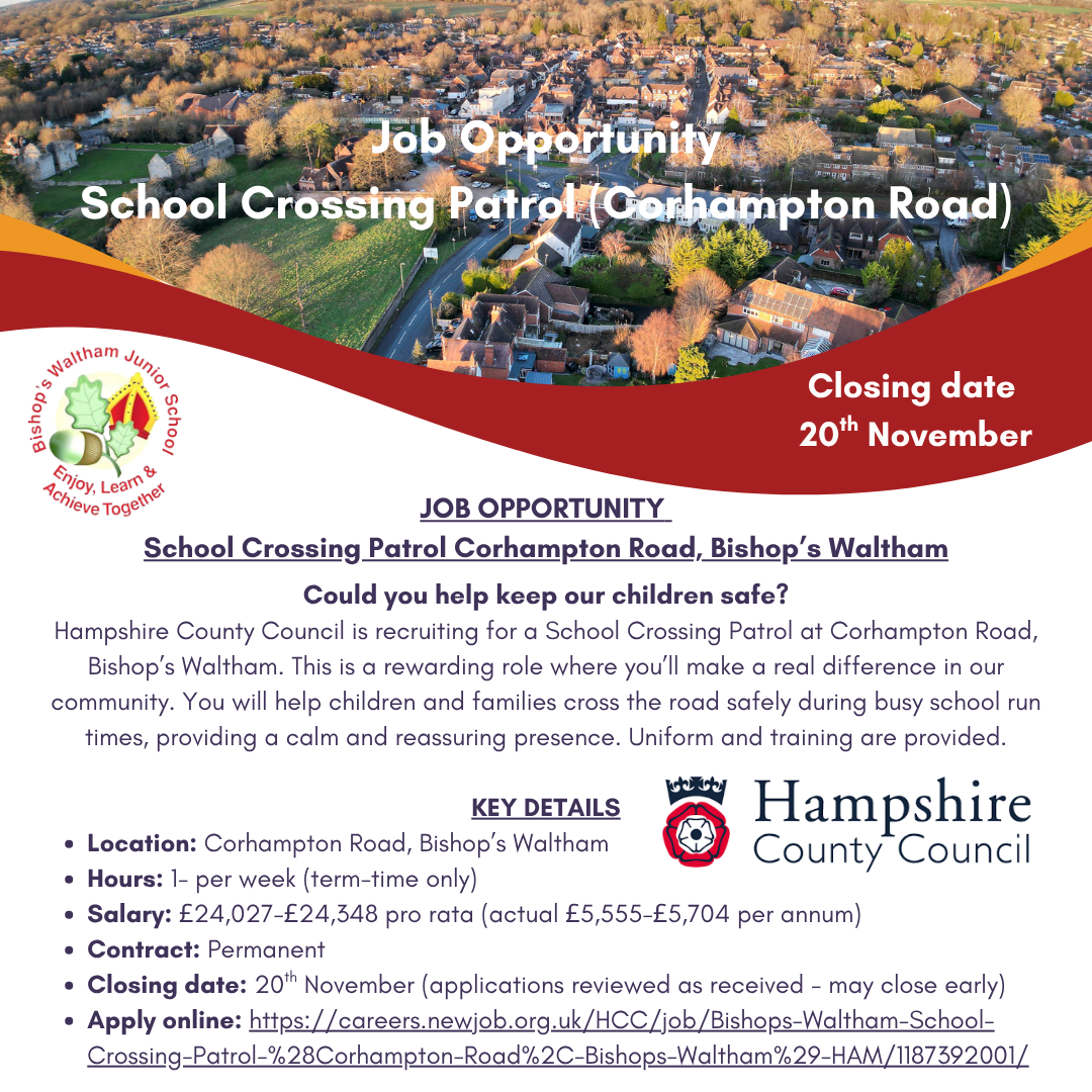 Job Opportunity for School Crossing Patrol, Bishop